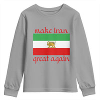 Make Iran Great Again Youth Sweatshirt Vintage Lion and Sun Flag Patriotic Iranian Pride