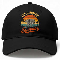 Hot Jimothy Summer Retro Sunset Beach Graphic Baseball Cap Funny Viral Seattle Raccoon Meme