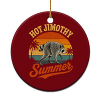 Hot Jimothy Summer Retro Sunset Beach Graphic Ceramic Ornament Funny Viral Seattle Raccoon Meme
