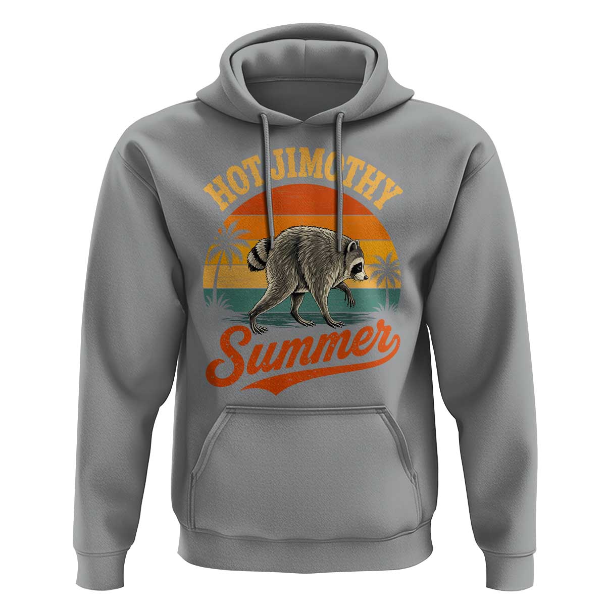 Hot Jimothy Summer Retro Sunset Beach Graphic Hoodie Funny Viral Seattle Raccoon Meme