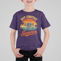 Hot Jimothy Summer Retro Sunset Beach Graphic T Shirt For Kid Funny Viral Seattle Raccoon Meme