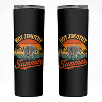 Hot Jimothy Summer Retro Sunset Beach Graphic Skinny Tumbler Funny Viral Seattle Raccoon Meme