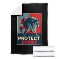 Protect Jimothy Seattle Raccoon Supporter Throw Blanket Hope Style Poster Parody Graphic