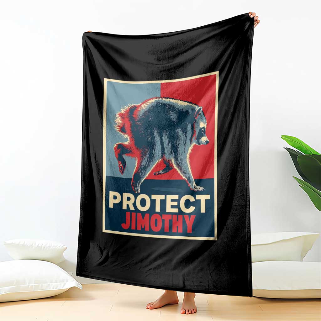 Protect Jimothy Seattle Raccoon Supporter Throw Blanket Hope Style Poster Parody Graphic