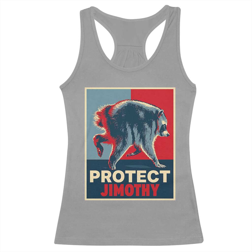 Protect Jimothy Seattle Raccoon Supporter Racerback Tank Top Hope Style Poster Parody Graphic