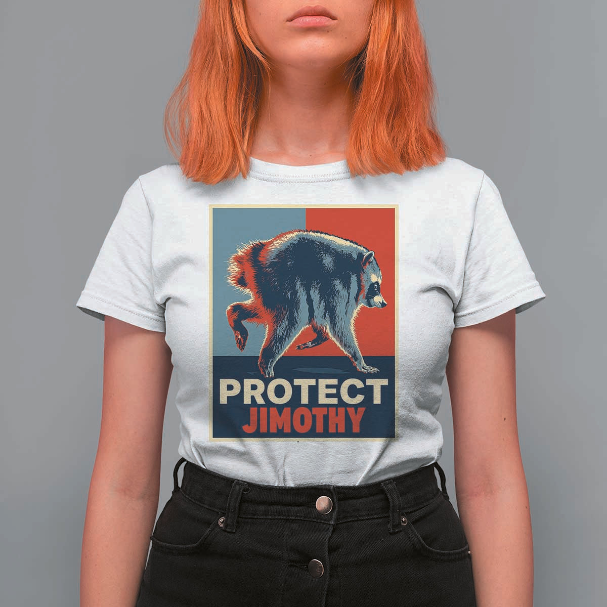 Protect Jimothy Seattle Raccoon Supporter T Shirt For Women Hope Style Poster Parody Graphic