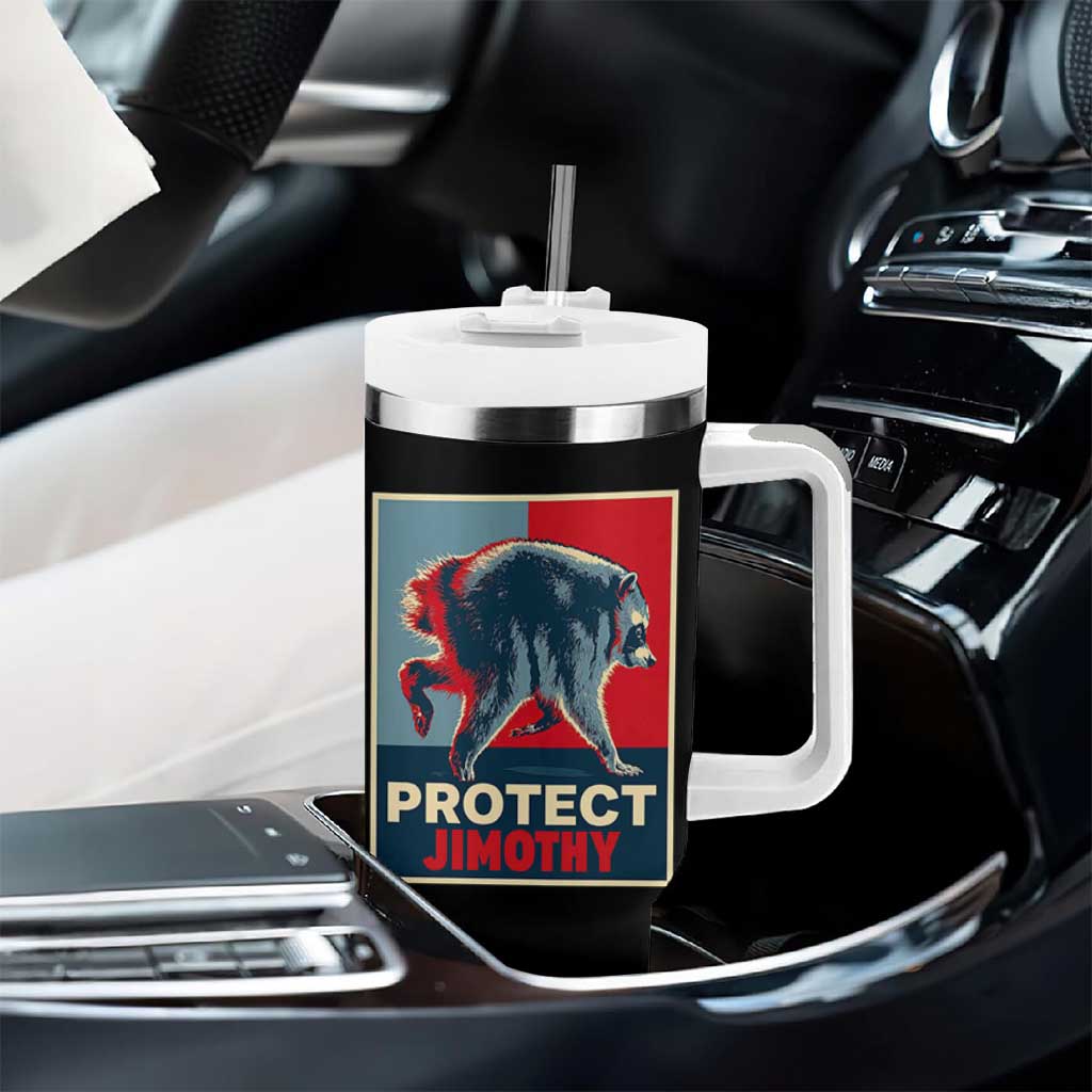 Protect Jimothy Seattle Raccoon Supporter Tumbler With Handle Hope Style Poster Parody Graphic