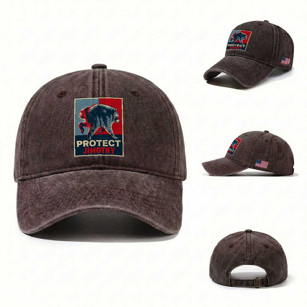 Protect Jimothy Seattle Raccoon Supporter Washed Cotton Baseball Cap Hope Style Poster Parody Graphic