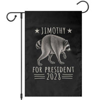 Jimothy For President 2028 Parody Garden Flag Funny Viral Seattle Raccoon Lover