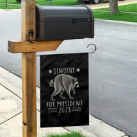 Jimothy For President 2028 Parody Garden Flag Funny Viral Seattle Raccoon Lover