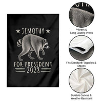 Jimothy For President 2028 Parody Garden Flag Funny Viral Seattle Raccoon Lover