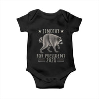 Jimothy For President 2028 Parody Baby Onesie Funny Viral Seattle Raccoon Lover