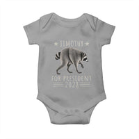 Jimothy For President 2028 Parody Baby Onesie Funny Viral Seattle Raccoon Lover
