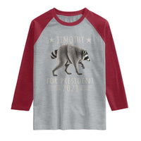 Jimothy For President 2028 Parody Raglan Shirt Funny Viral Seattle Raccoon Lover