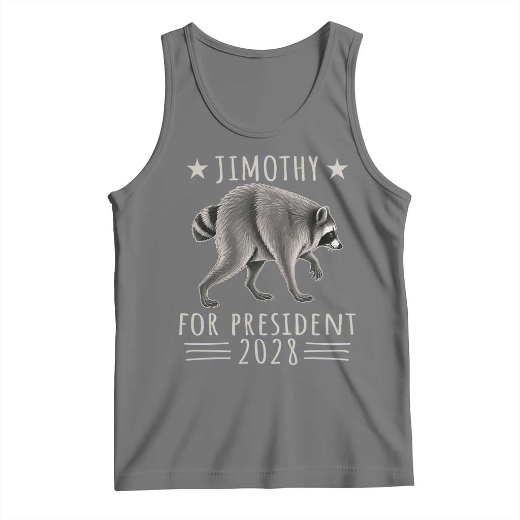 Jimothy For President 2028 Parody Tank Top Funny Viral Seattle Raccoon Lover