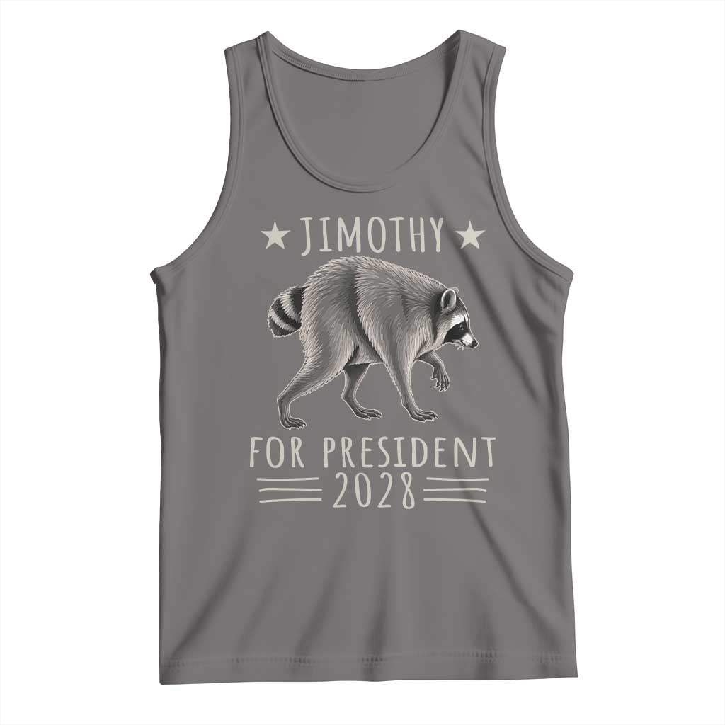 Jimothy For President 2028 Parody Tank Top Funny Viral Seattle Raccoon Lover