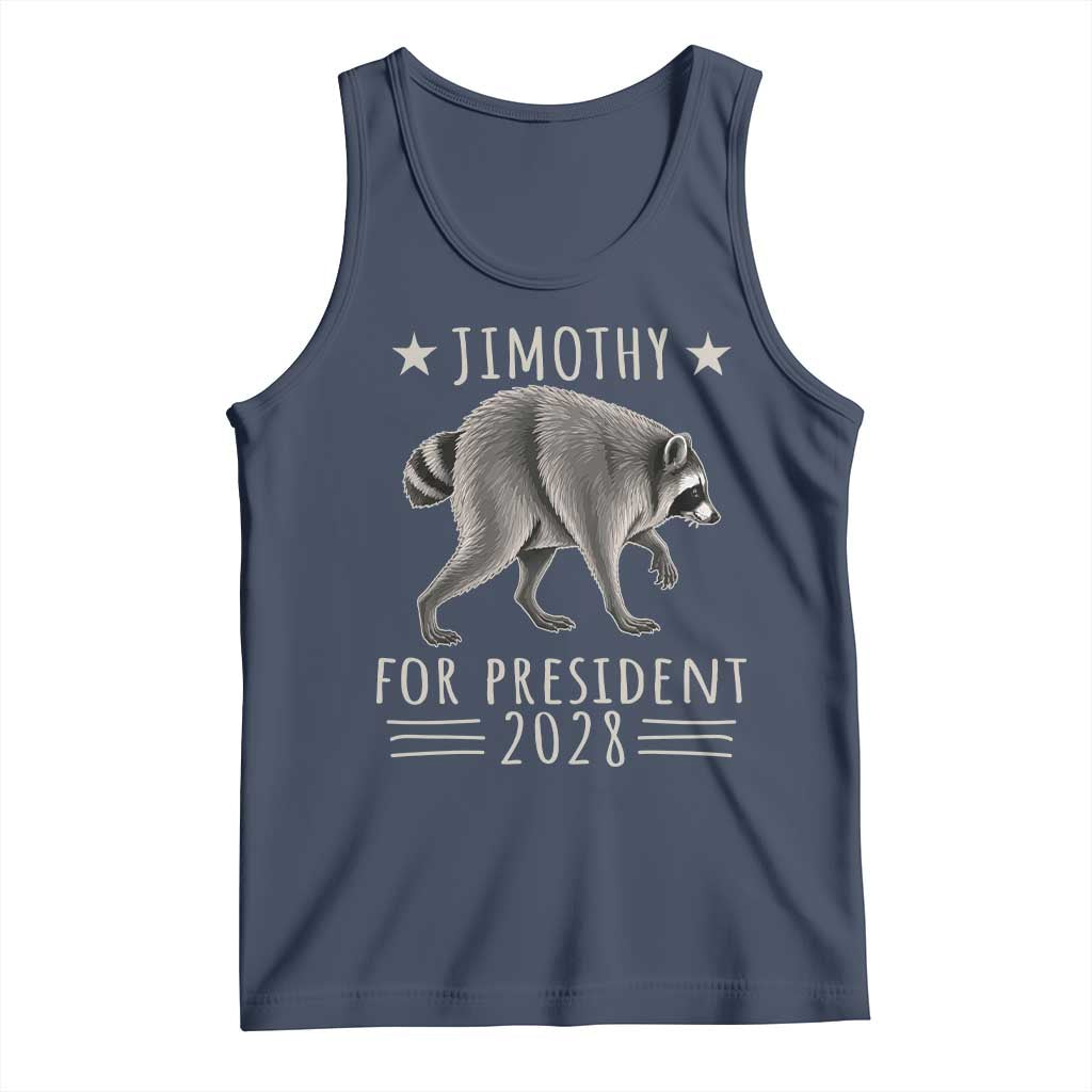 Jimothy For President 2028 Parody Tank Top Funny Viral Seattle Raccoon Lover
