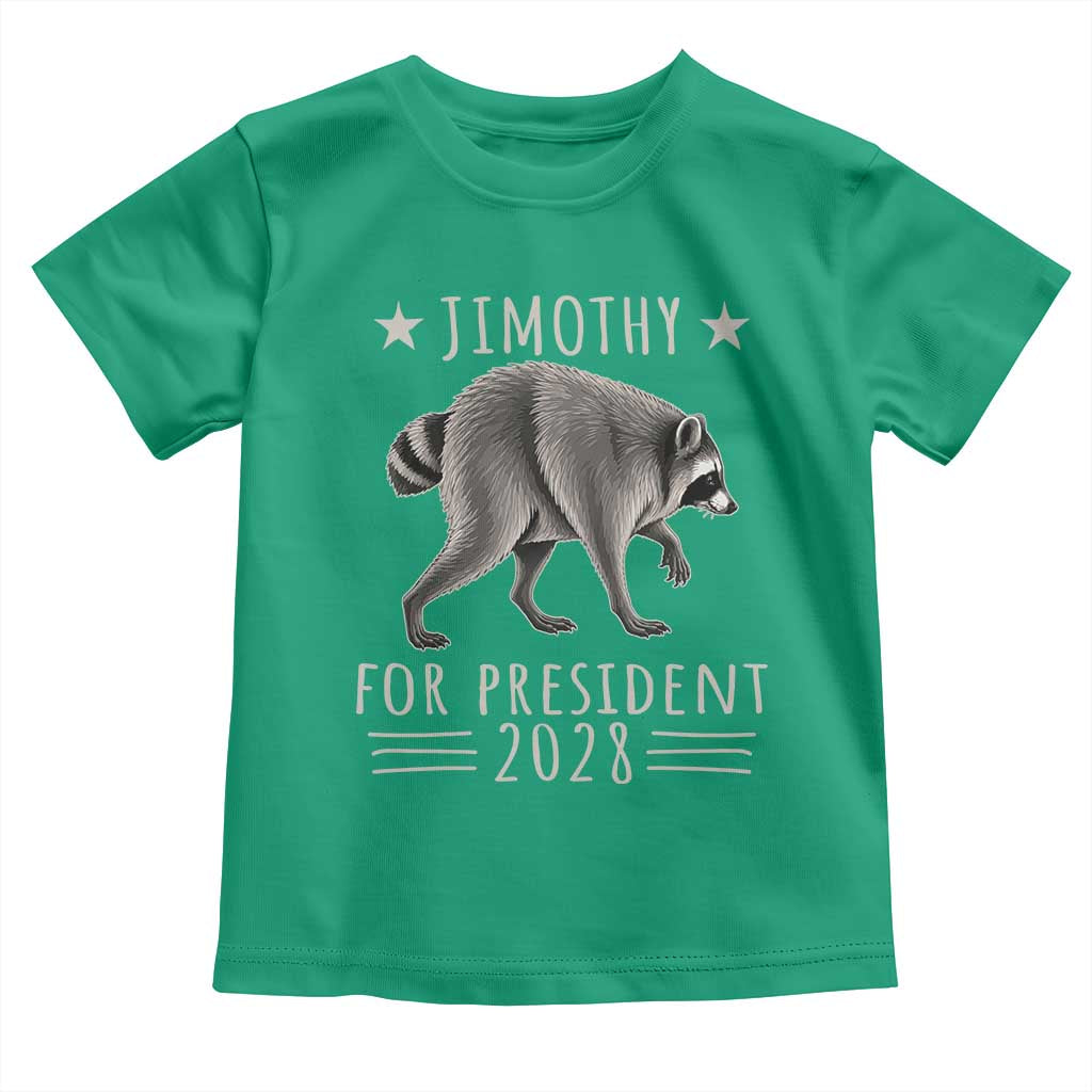 Jimothy For President 2028 Parody Toddler T Shirt Funny Viral Seattle Raccoon Lover