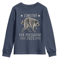 Jimothy For President 2028 Parody Youth Sweatshirt Funny Viral Seattle Raccoon Lover