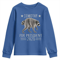 Jimothy For President 2028 Parody Youth Sweatshirt Funny Viral Seattle Raccoon Lover