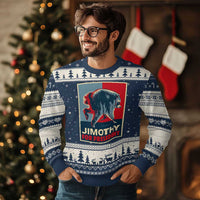 Jimothy For President Parody Ugly Christmas Sweater Hope Style Viral Seattle Raccoon Graphic