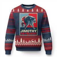 Jimothy For President Parody Ugly Christmas Sweater Hope Style Viral Seattle Raccoon Graphic