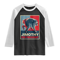 Jimothy For President Parody Raglan Shirt Hope Style Viral Seattle Raccoon Graphic