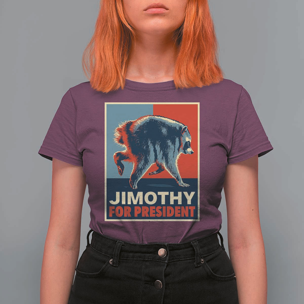 Jimothy For President Parody T Shirt For Women Hope Style Viral Seattle Raccoon Graphic
