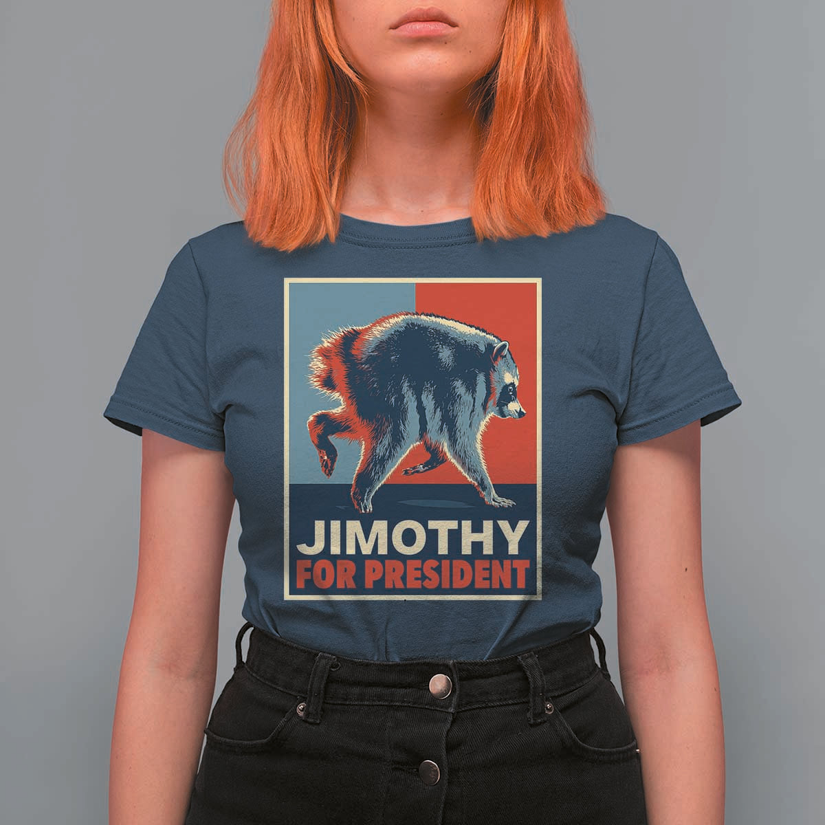 Jimothy For President Parody T Shirt For Women Hope Style Viral Seattle Raccoon Graphic