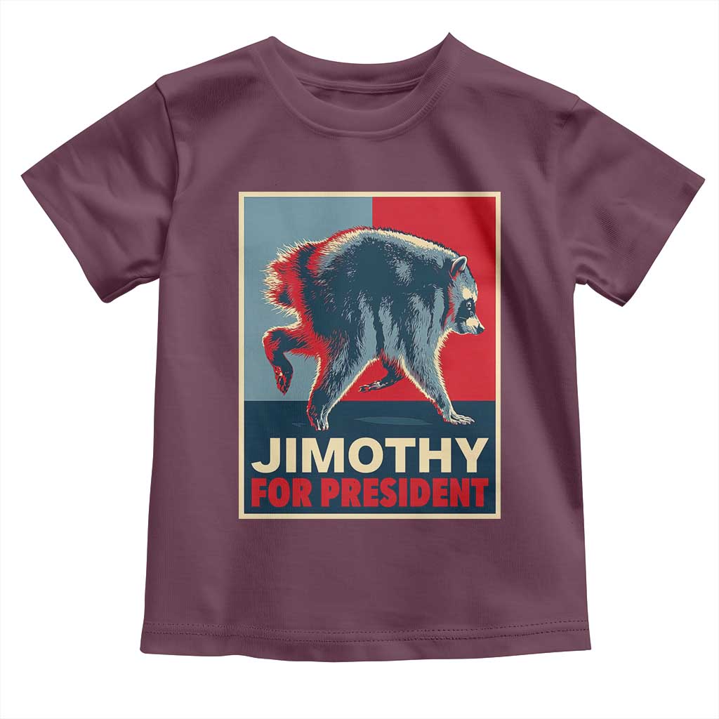 Jimothy For President Parody Toddler T Shirt Hope Style Viral Seattle Raccoon Graphic