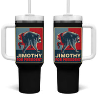Jimothy For President Parody Tumbler With Handle Hope Style Viral Seattle Raccoon Graphic