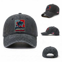 Jimothy For President Parody Washed Cotton Baseball Cap Hope Style Viral Seattle Raccoon Graphic