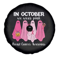 Breast Cancer Boo Sheet Spare Tire Cover In October We Wear Pink Ribbon Support Breast Cancer Warrior