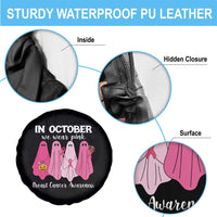 Breast Cancer Boo Sheet Spare Tire Cover In October We Wear Pink Ribbon Support Breast Cancer Warrior