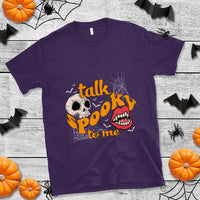 Spooky Halloween T Shirt Talk Spooky To Me Skull Vampire Mouth - Wonder Print Shop