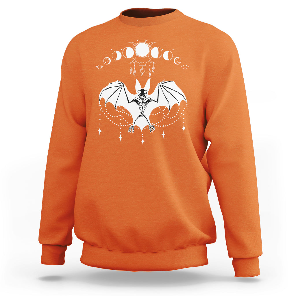 Halloween Bat Sweatshirt Stay Spooky Witchy Celestial Dark Academia - Wonder Print Shop