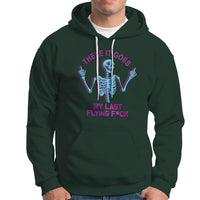 Funny Skeleton Hoodie There It Goes My Last Flying F*ck Middle Finger Sarcastic - Wonder Print Shop