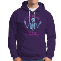 Funny Skeleton Hoodie There It Goes My Last Flying F*ck Middle Finger Sarcastic - Wonder Print Shop