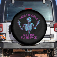 Funny Skeleton Spare Tire Cover There It Goes My Last Flying F*ck Middle Finger Sarcastic