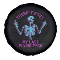 Funny Skeleton Spare Tire Cover There It Goes My Last Flying F*ck Middle Finger Sarcastic