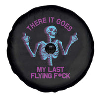 Funny Skeleton Spare Tire Cover There It Goes My Last Flying F*ck Middle Finger Sarcastic