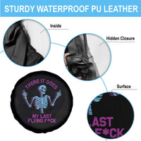 Funny Skeleton Spare Tire Cover There It Goes My Last Flying F*ck Middle Finger Sarcastic