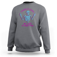 Funny Skeleton Sweatshirt There It Goes My Last Flying F*ck Middle Finger Sarcastic - Wonder Print Shop