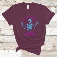 Funny Skeleton T Shirt There It Goes My Last Flying F*ck Middle Finger Sarcastic - Wonder Print Shop