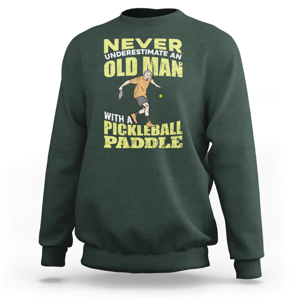 Pickleball Old Man Sweatshirt It's Weird Being The Same Age As Old People - Wonder Print Shop