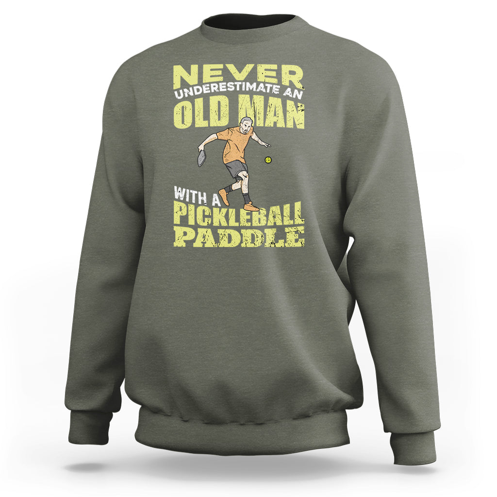 Pickleball Old Man Sweatshirt It's Weird Being The Same Age As Old People - Wonder Print Shop
