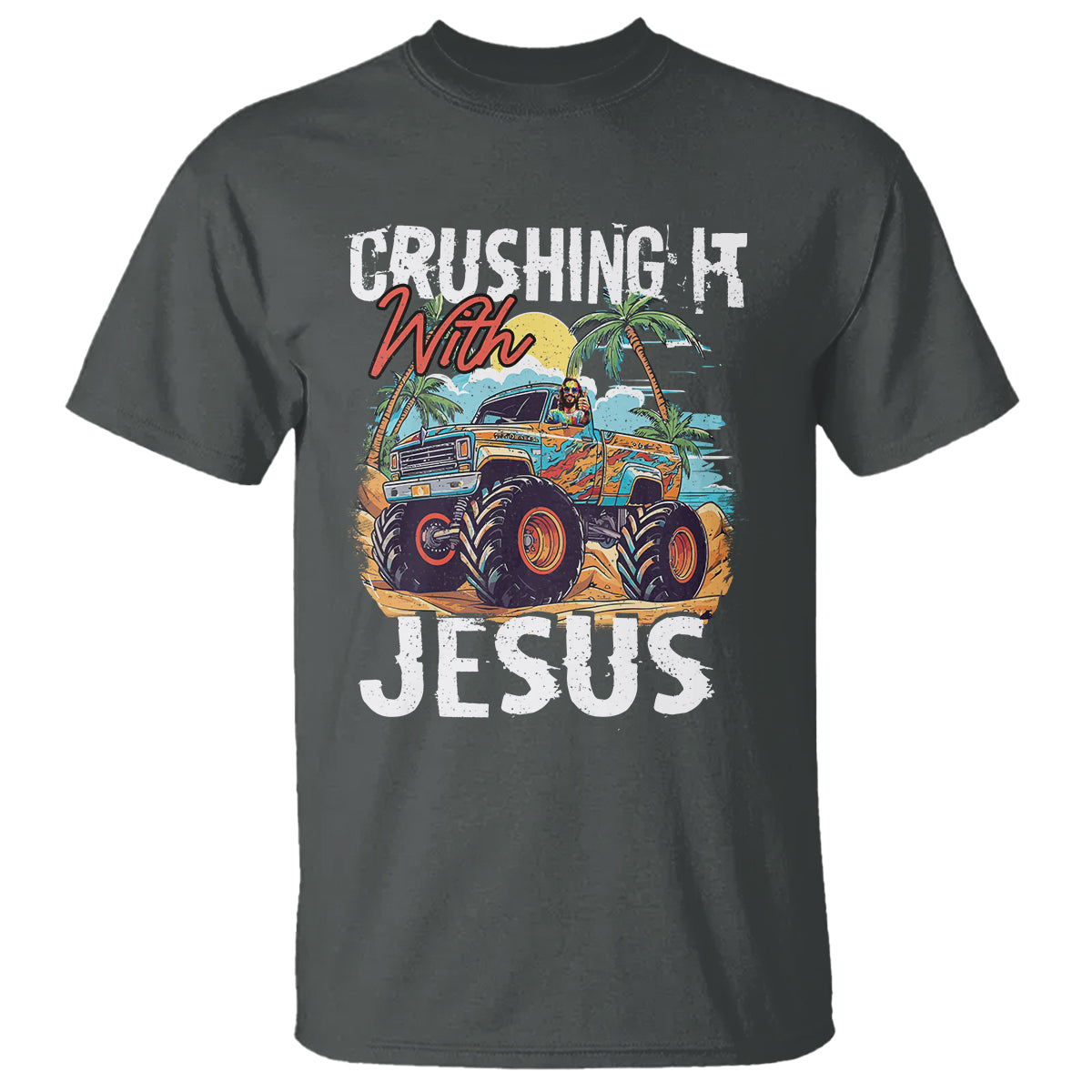 Funny Jesus T Shirt Crushing It With Jesus - Wonder Print Shop