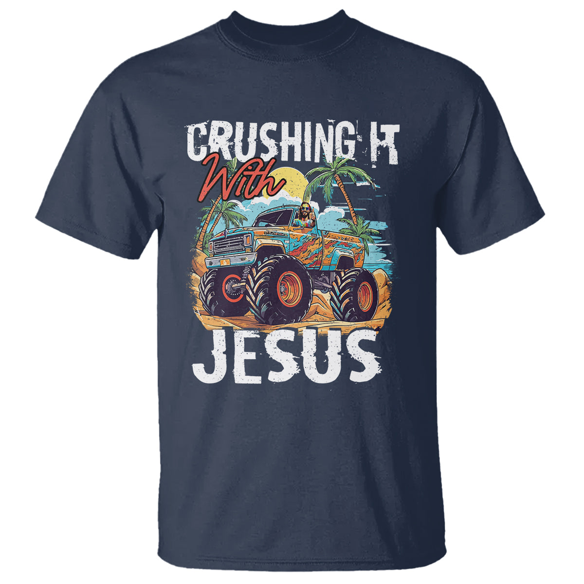 Funny Jesus T Shirt Crushing It With Jesus - Wonder Print Shop