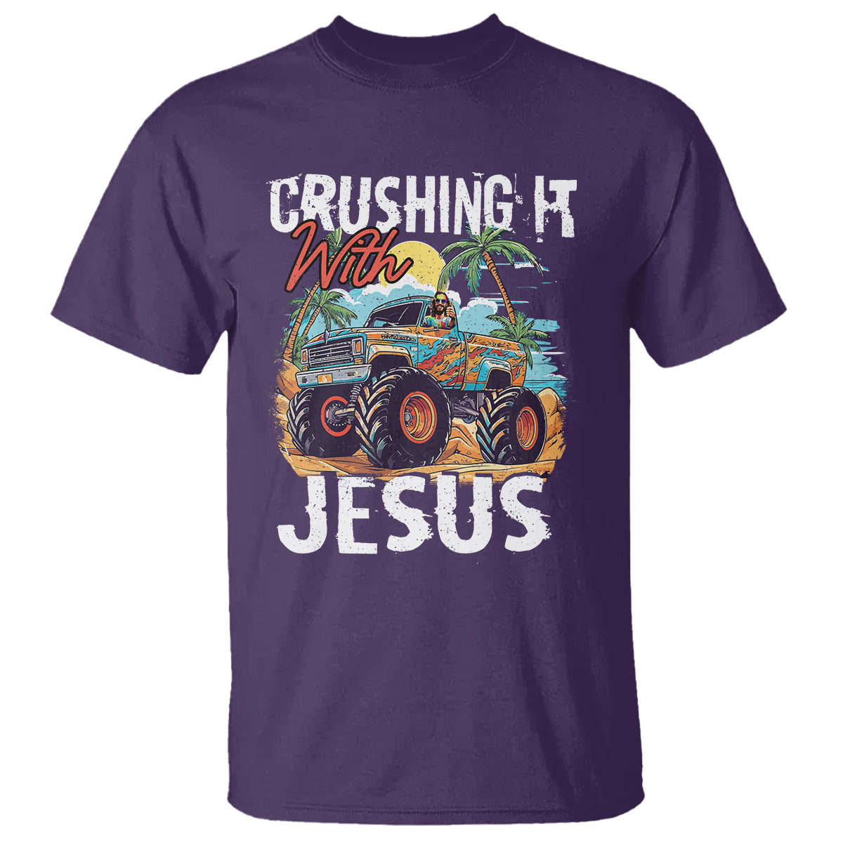 Funny Jesus T Shirt Crushing It With Jesus - Wonder Print Shop