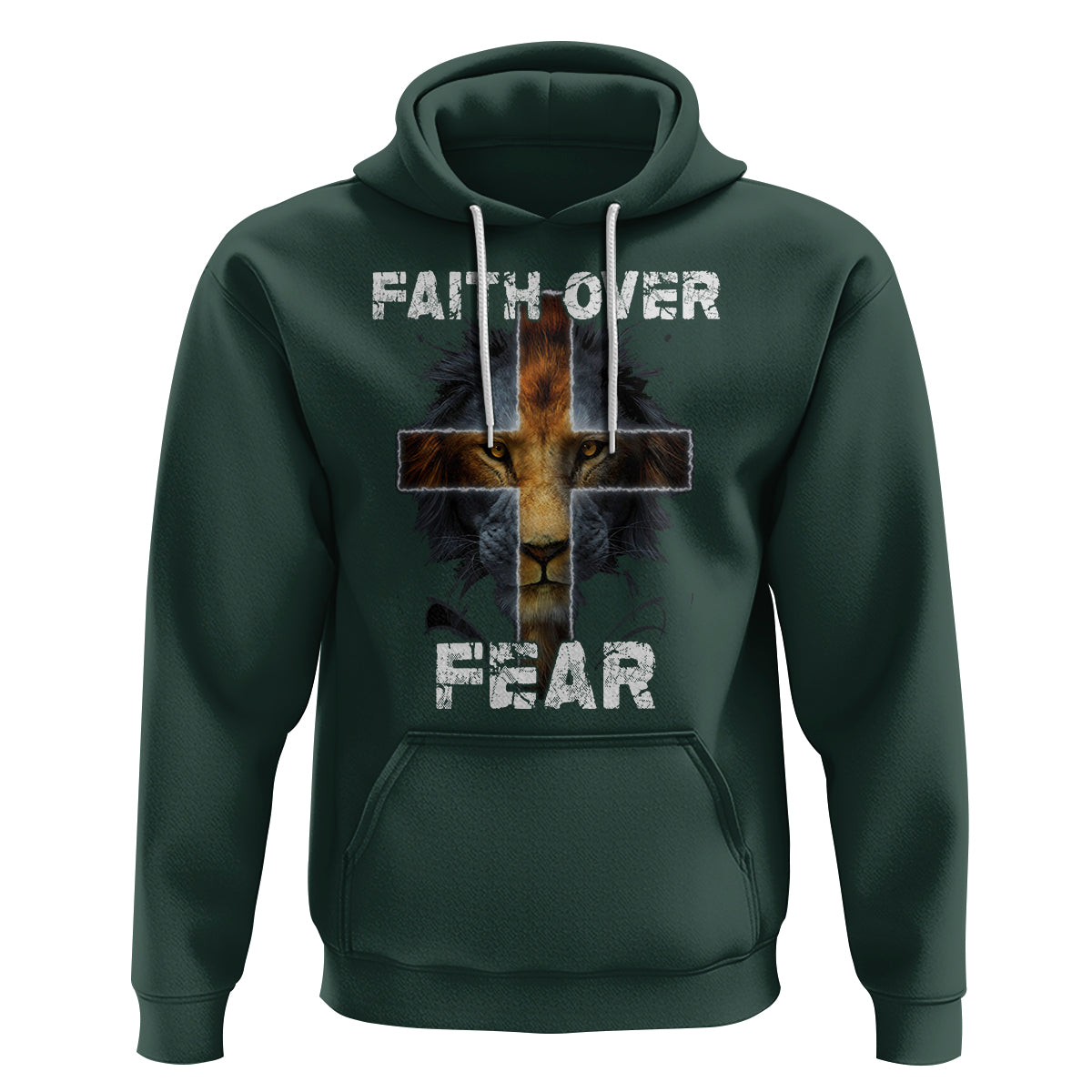 Christian Hoodie Faith Over Fear - Wonder Print Shop